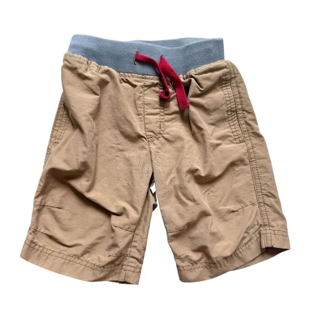 Youth Boys Gymboree Khaki Chino Pull On Drawstring Casual Shorts - Sz 5